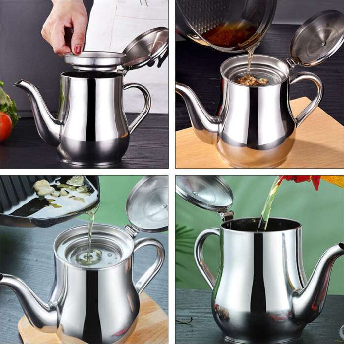 Oil Kettle Oil Pot Stainless Steel 410 Ml